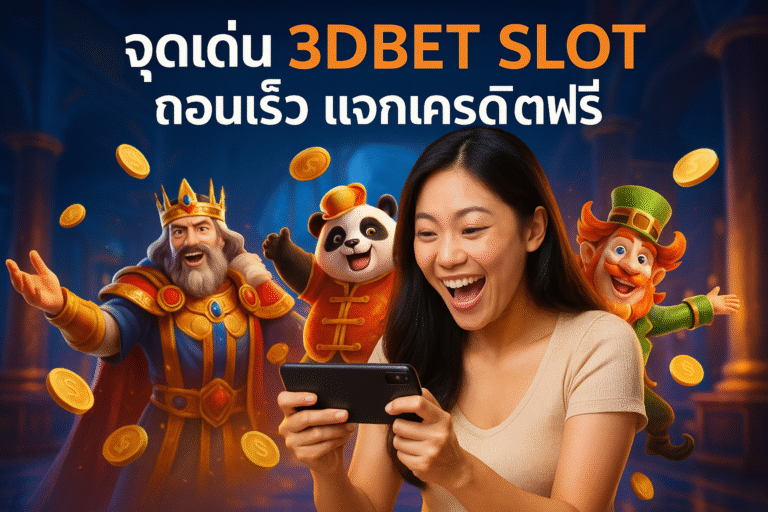 จุดเด่น 3DBET SLOT ถอนเร็ว แจกเครดิตฟรี