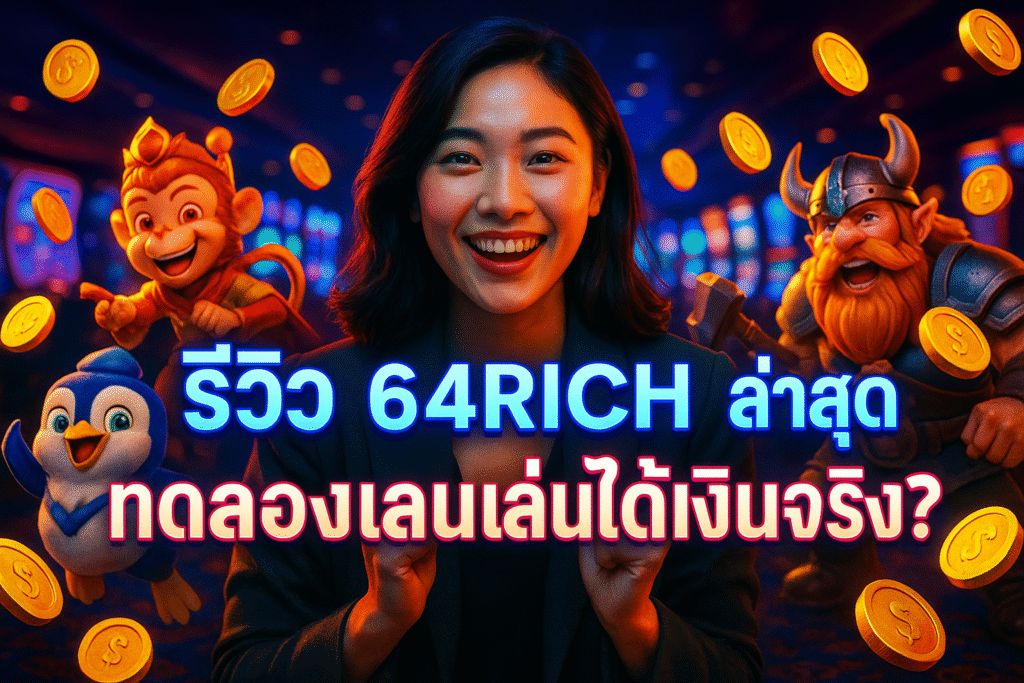รีวิว 64RICH ล่าสุด ทดลองเล่นได้เงินจริง?